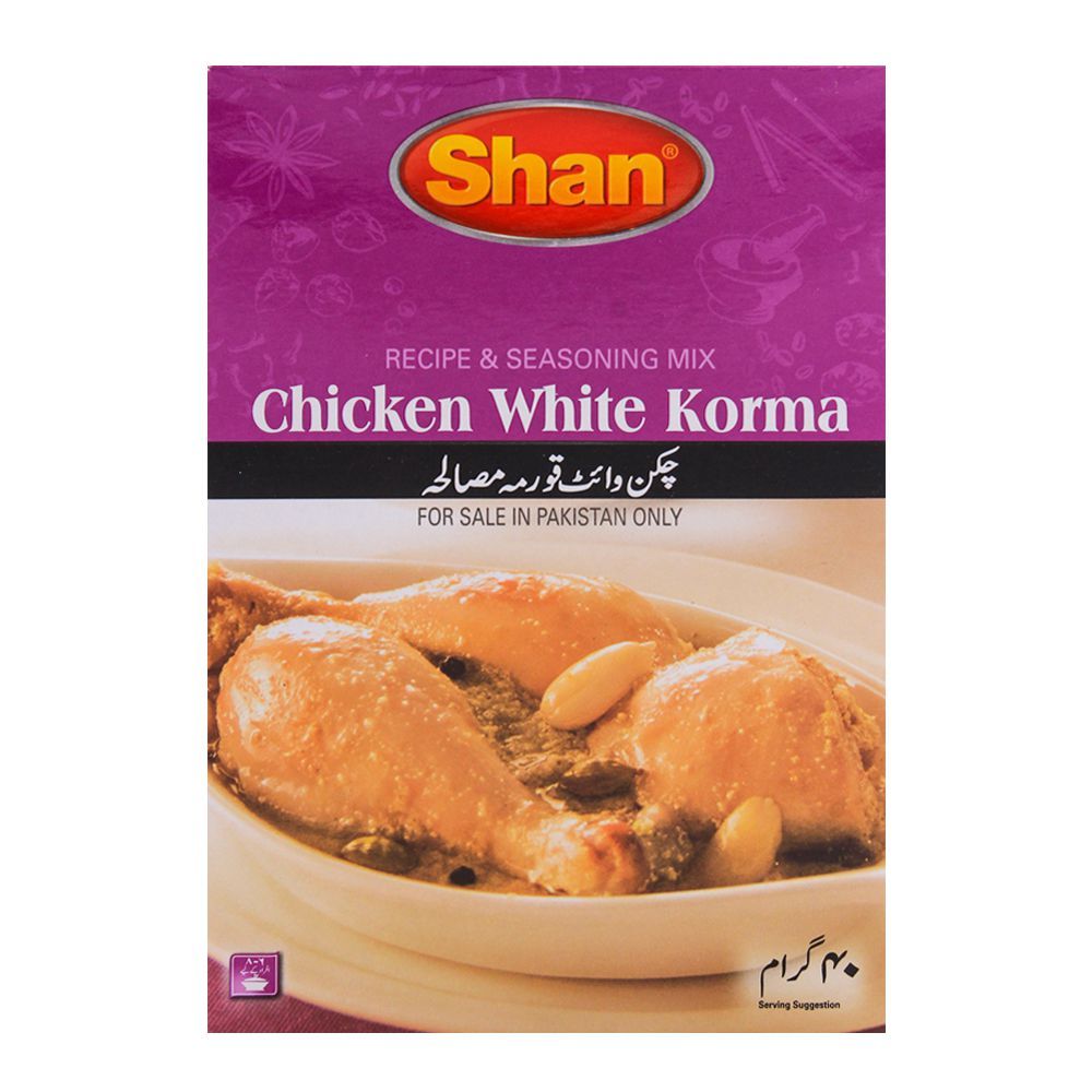 Shan Chicken White Korma Masala 40X2 Gram Box