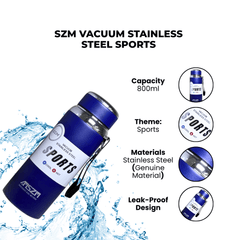 SZM Vacuum Stainless Steel Sports Bottle - 800ml