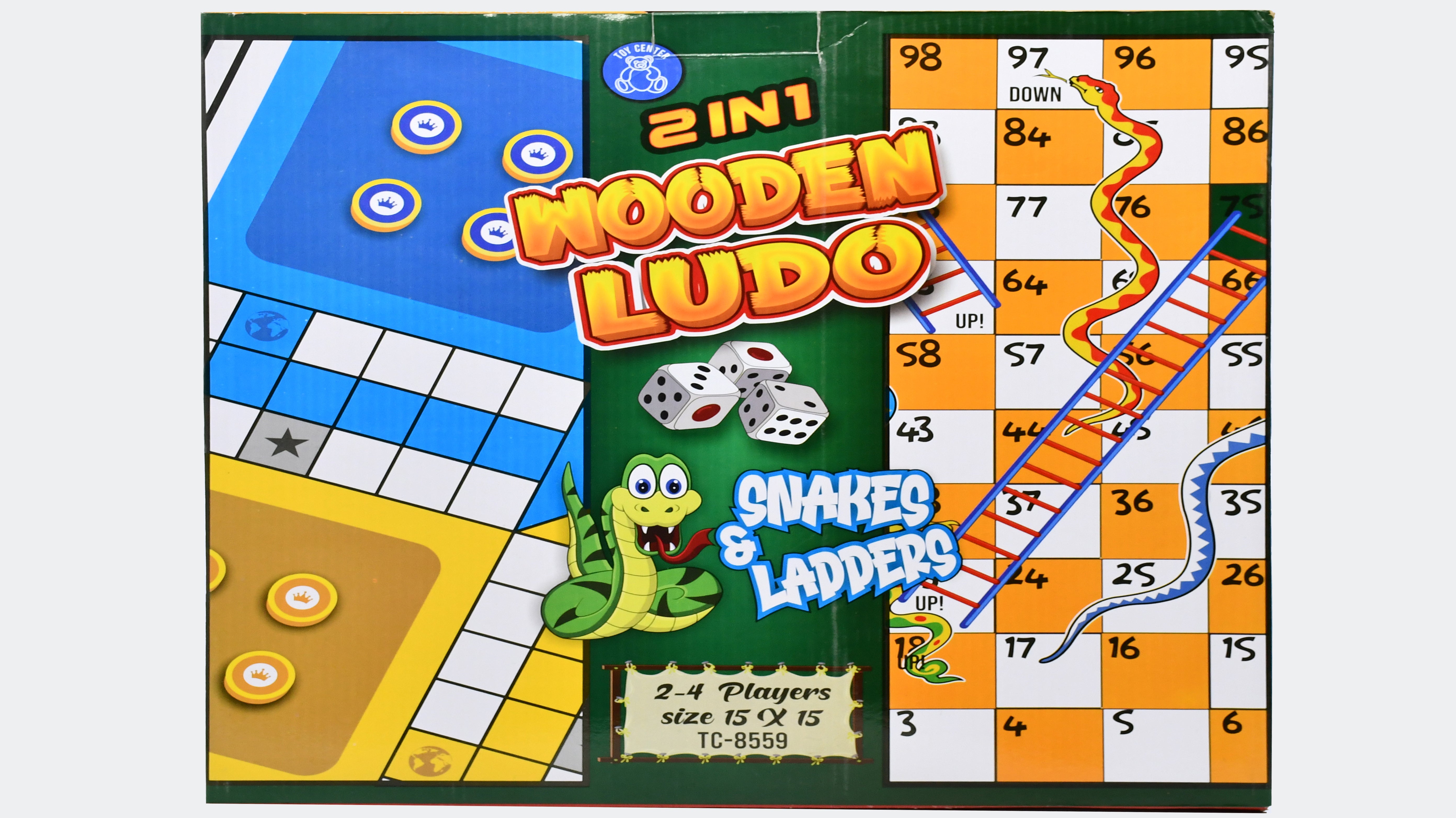 WOODEN LUDO 2 in 1