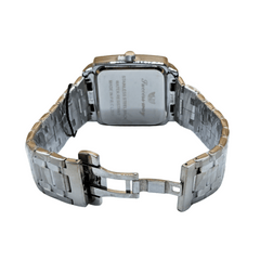 SW Two-Tone Square Skeleton Dial Watch