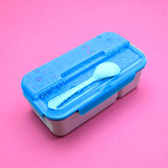 Fun 2-Tier Kids' Lunch Box with Spoon