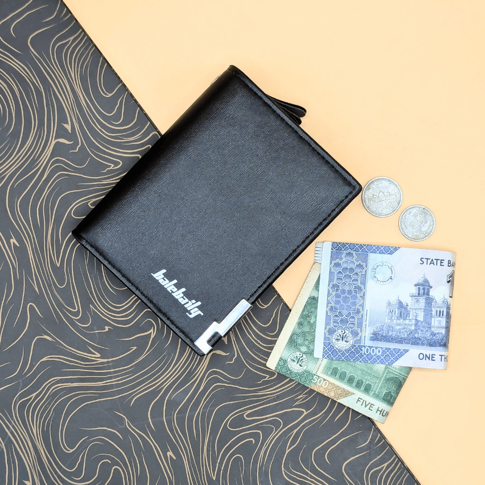 Balebaily Men's Classic Black Wallet