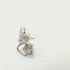 Sterling Silver Interlocking Heart Stud Earrings
