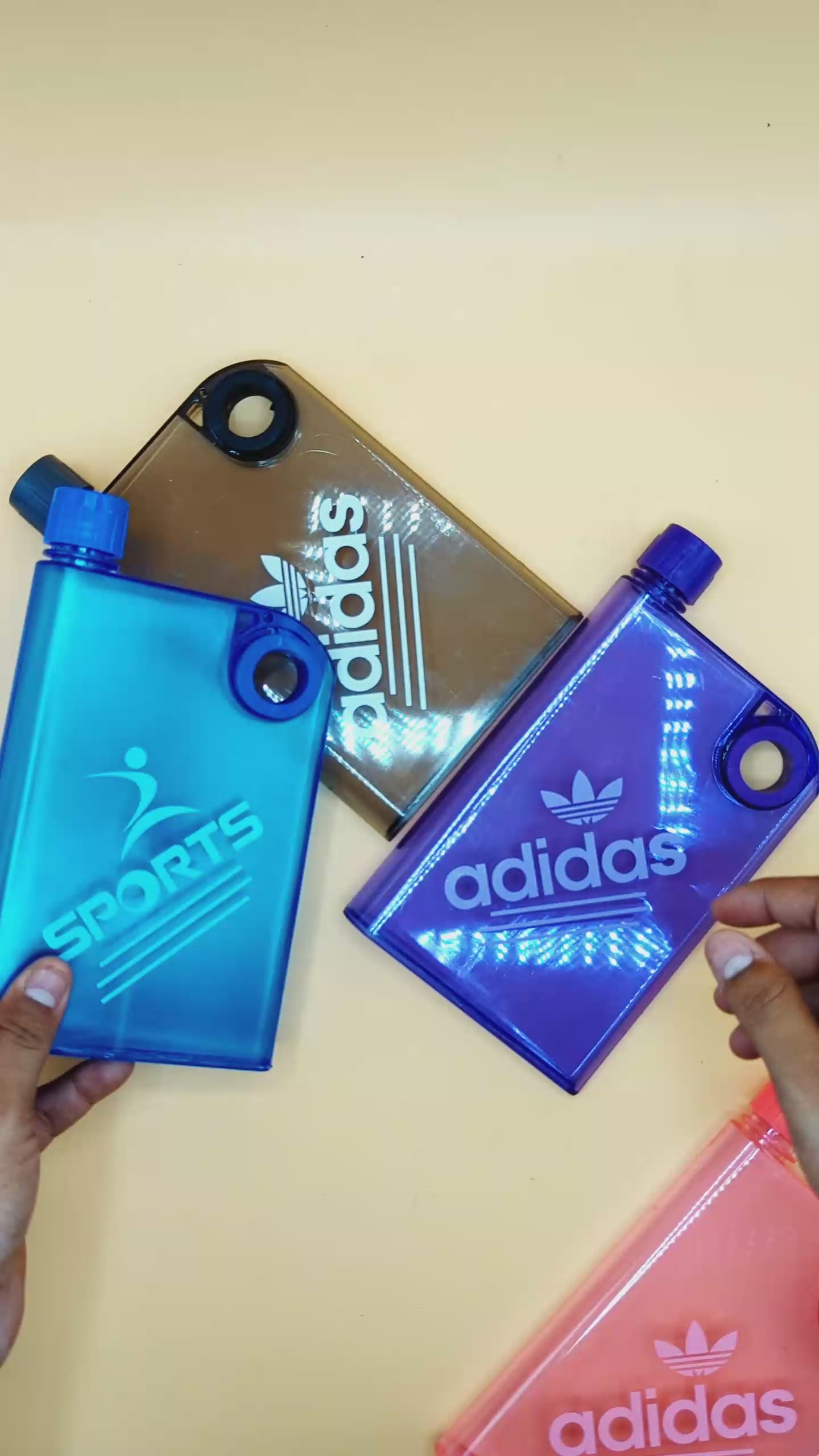 Blue Sports Flat Water Bottle