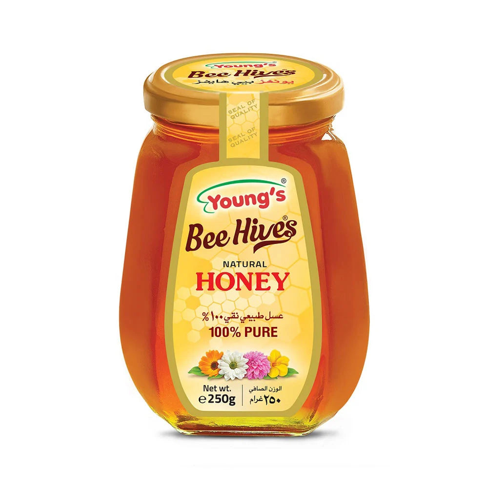 Young's Bee Hives Natural Honey 250g Jar