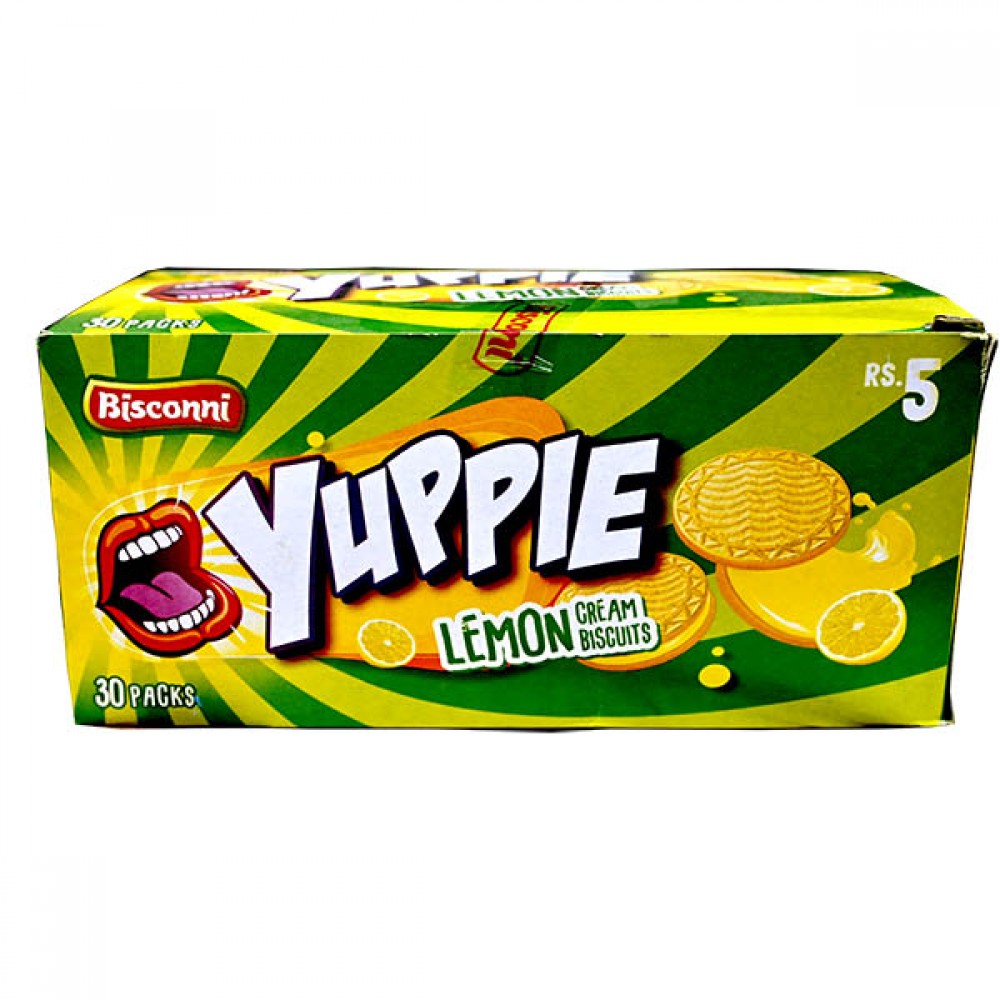 Bisconni Yuppie Lemon Cream Biscuits 30 Piece Box