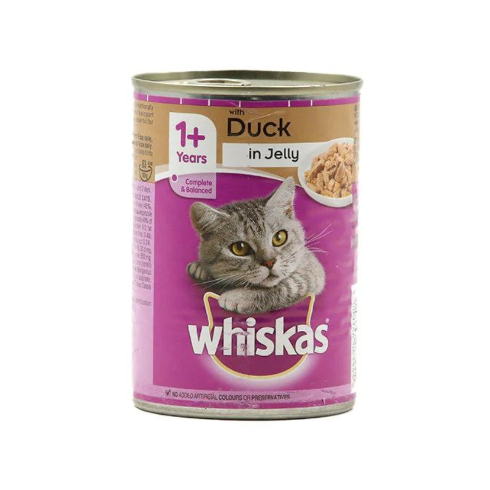 Whiskas Duck Jelly Cat Food 390g Tin