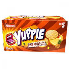 Bisconni Yuppie Pineapple Cream Biscuits 15 Piece Box
